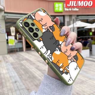 เคสโทรศัพท์มือถือ ซิลิโคนแข็ง บาง กันกระแทก ลายการ์ตูนแมวน่ารัก สําหรับ Samsung A23 A13