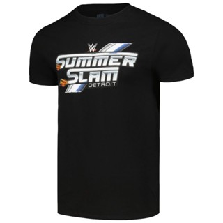  พิมพ์ลาย เสื้อยืด พิมพ์ลายโลโก้ Wwe SUMMERSLAM DETROID