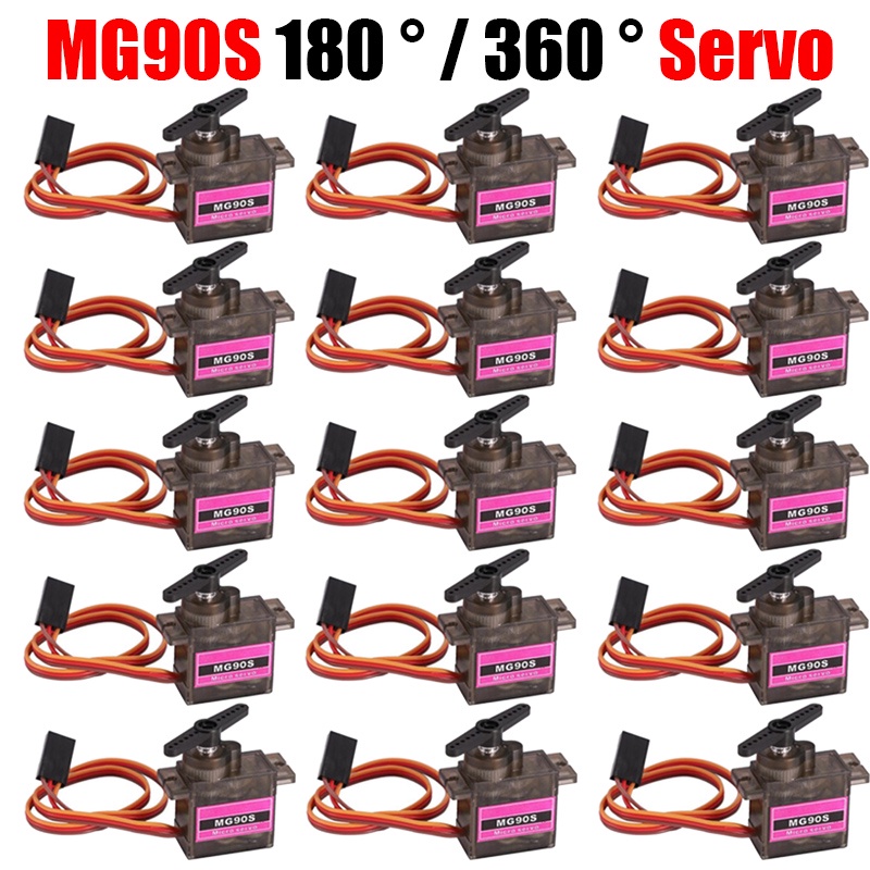 Mg90s เกียร์โลหะ RC Micro Servo 180°/360°  มอเตอร์ สําหรับเฮลิคอปเตอร์บังคับ เรือ รถยนต์ ควบคุมของเล