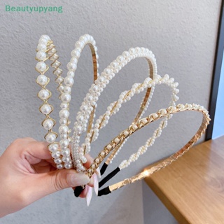 [Beautyupyang] ที่คาดผม โบว์ ดอกไม้ มุกจําลอง แฮนด์เมด สไตล์เกาหลี สําหรับผู้หญิง