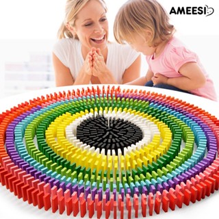 Ameesi โดมิโน่ไม้ สีสันสดใส ของเล่นเสริมการเรียนรู้เด็ก 120 ชิ้น/ชุด