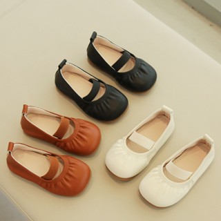 รองเท้าหนังนิ่ม พื้นแบน ยืดหยุ่น ใส่สบาย สไตล์เกาหลี สีพื้น …