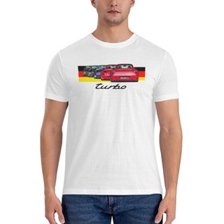 เสื้อยืด ผ้าฝ้ายแท้ พิมพ์ลาย Porsche 911 Turbos คุณภาพสูง สําหรับผู้ชาย