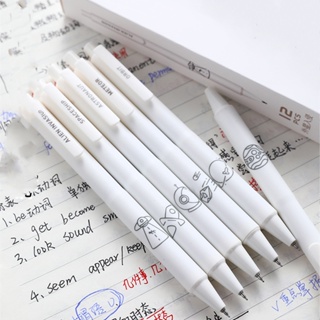 ปากกาหมึกสีดํา 0.5 มม. 5 ชิ้น / กล่อง ปากกาหมึกแห้งเร็ว ปากกาเป็นกลาง ปากกาหัว ST นักเรียน เขียนลื่น เซ็นลายเซ็นปากกา