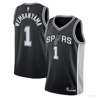 Sy3 เสื้อกีฬาบาสเก็ตบอล ลาย NBA San Antonio Spurs Victor Wembanyama Jersey พลัสไซซ์ สําหรับผู้ชาย และผู้หญิง 2023 YS3