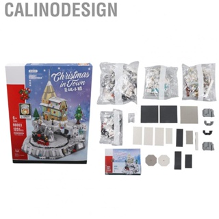 Calinodesign Christmas House Blocks  1201Pcs Santa Building Blocks  for Kids