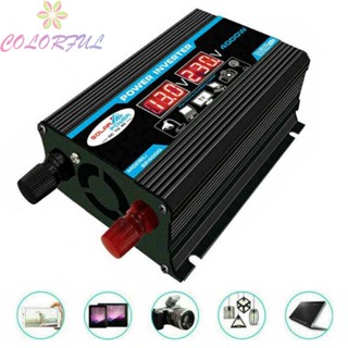 【COLORFUL】Power Inverter Adapter Automotive Battery Clip DC12V To AC220V Dual Voltage