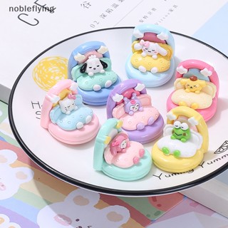 Nf Kawaii พวงกุญแจเรซิ่น 3D พร้อมหมอนนอนหลับ ขนาดเล็ก อุปกรณ์เสริม สําหรับบ้านตุ๊กตา DIY