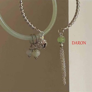 DARON สร้อยข้อมือหยก ประดับไข่มุก สไตล์จีน เรียบง่าย หรูหรา เครื่องประดับ สําหรับงานแต่งงาน