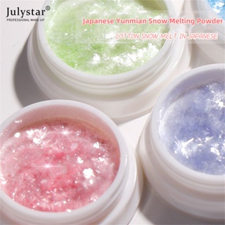 JULYSTAR 9 สีโอปอลโฮโลแกรมเล็บผงเล็บ Art Glitters ไม่สม่ำเสมอเกล็ดเล็บผงกลิตเตอร์