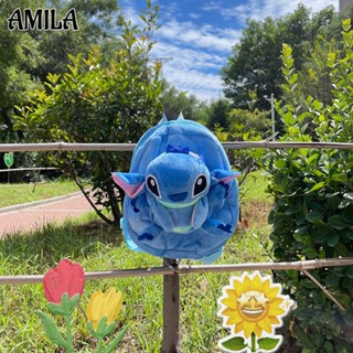 AMILA กระเป๋าสะพายข้างตุ๊กตาดิสนีย์ Stitch กระเป๋าสะพายข้างตุ๊กตาเด็ก การ์ตูนน่ารัก แมตช์แบบสบาย ๆ