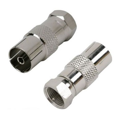 เสาอากาศ Adaptor Type F Connector ชายหญิง RF Coaxial (2 ชิ้น)