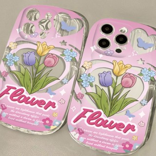  เคสโทรศัพท์ซิลิโคน TPU ใส แบบนิ่ม ลายดอกไม้ กันกระแทก สําหรับ IPhone 11 12 13 14 Pro Max 7 8 Plus X XS XR SE 2020