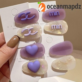 OCEANMAPDZ Acetate กิ๊บติดผม ลายตัวอักษร C กิ๊บปากเป็ด ขนาดเล็ก สร้างสรรค์ ของขวัญ สําหรับเด็กผู้หญิง