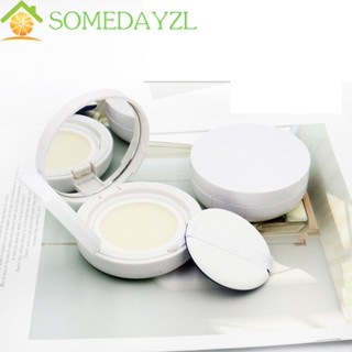 SOMEDAYZL กล่องพัฟฟองน้ําเปล่า ขนาด 15 ก. 0.5 ออนซ์ สีขาว พร้อมพัฟฟองน้ําแต่งหน้า DIY