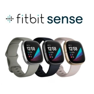 【ลดล้างสต๊อก】Fitbit Sense นาฬิกาข้อมือสมาร์ทวอทช์ GPS หน้าจอ AMOLED ตรวจจับความเครียด