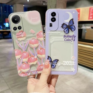 ขายดี เคสโทรศัพท์มือถือ ซิลิโคนนิ่ม TPU กันรอยเลนส์กล้อง ลายการ์ตูนน่ารัก พร้อมช่องใส่บัตร แฟชั่น สําหรับ OPPO Reno10 Reno10 Pro+ Plus 5G OPPO A78 4G 2023