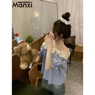 Manxi เสื้อเชิ้ตผู้หญิง เสื้อแฟชั่นผู้หญิง สะดวกสบาย  มีความรู้สึกของการออกแบบ A95K0BN