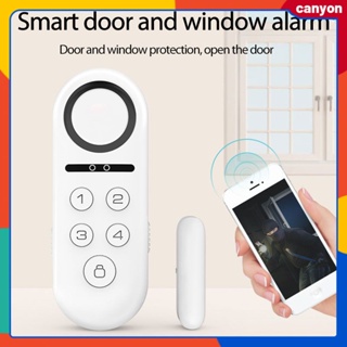 Tuya Smart Door And Window Magnetic Alarm Sound And Light Remote Alarm Timed Arming And Disarming Function Home Security ระบบกันขโมย canyon