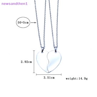 Newsandthen1 สร้างสรรค์ รูปหัวใจ ปริศนา คู่ สร้อยคอ ชุดแฟชั่น คู่รัก จี้ เครื่องประดับ วันวาเลน ของขวัญที่ระลึก ดี