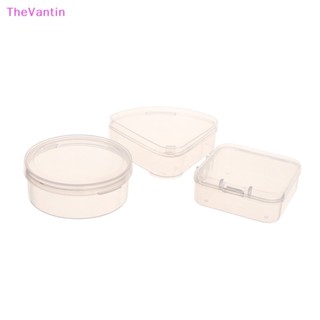 Thevantin กล่องพลาสติก สําหรับสามเหลี่ยม / กลม / สี่เหลี่ยม พัฟ ฟองน้ําใส พัฟ พกพา เดินทาง กระเป๋าเครื่องสําอาง เคสเก็บสินค้า ดี