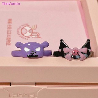 Thevantin น่ารัก อะนิเมะ Sanrio แหวน ผู้หญิง ผู้ชาย คู่รัก แหวนการ์ตูน มิตรภาพ หมั้น แต่งงาน แหวนเปิด เครื่องประดับ Kawaii ของเล่น ของขวัญ สินค้าดี