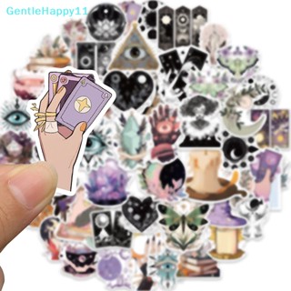 Gentlehappy สติกเกอร์คริสตัล ลายแม่มด กราฟฟิติ ไพ่ทาโรต์ กราฟฟิติ สําหรับตกแต่งรถยนต์ แล็ปท็อป สเก็ตบอร์ด 50 แผ่น