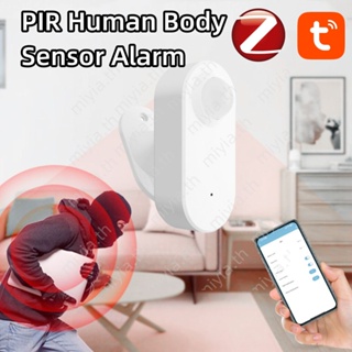 Tuya Zigbee/wifi Human Body Sensor Alarm 120° Large Angle Phone Voice Remote Control Pir Motion Sensor Detector For Home Security miyia ซื้อทันที เพิ่มลงในรถเข็น