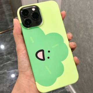 เคสมือถือ แบบแข็ง ลายการ์ตูนใบไม้ สําหรับ iPhone Apple 14 Pro XS XR