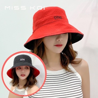 Misskoi [พร้อมส่ง] หมวกบักเก็ต ปักลาย สไตล์ญี่ปุ่น เหมาะกับฤดูร้อน