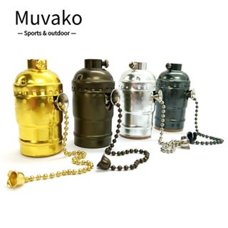 Muvako E27 ขั้วต่อหลอดไฟ อลูมิเนียม 250V 4 A สีดํา สีเงิน สีทอง E27