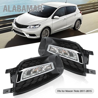 ALABAMAR คู่ของ 12V LED Daytime Running Light โคมไฟ DRL เหมาะสำหรับ Nissan Tiida 11-15