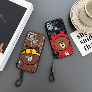 เคสโทรศัพท์มือถือ กันกระแทก ลายการ์ตูนหมีบราวน์ สําหรับ Infinix Hot 10 Play X688C