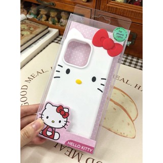 SANRIO เคสซิลิโคนนิ่ม ลายการ์ตูนคิตตี้น่ารัก สําหรับ iPhone14 13 Pro Max