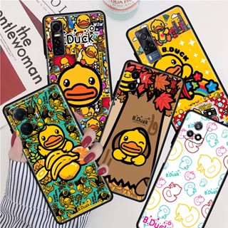 B.duck เคสโทรศัพท์มือถือ ซิลิโคน TPU กันกระแทก ลาย B.DUCK มีลายด้านข้าง สําหรับ Vivo Y51 Y33 Y72 Y52 Y75 Y55 Y76 Y76S Y77E Y50 Y30 Y30I Y31S Y54S Y33S Y33T Y51S Y53S 5G