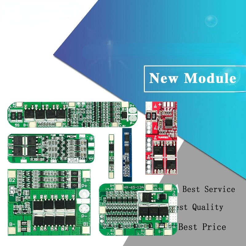 โมดูลชาร์จแบตเตอรี่ลิเธียม 1S 2S 3S 4S 3A 20A 30A Li-Ion 18650 Bms Bescherming Boord Boord Boor Motor Lipo Mobiele Module 5S 6S