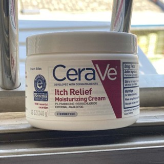 Cerave Itch Relief Moisturizing Cream 340g Dry Skin Itch Relief Cream with Pramoxine Hydrochloride Fragrance Free 12 Oz