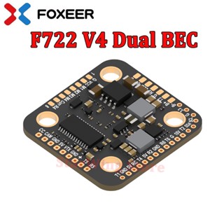 Foxeer F722 V4 Dual BEC 5V/10V HV 8S ตัวควบคุมการบิน ขนาดเล็ก รองรับเครื่องบิน HD สําหรับโดรนแข่งขัน FPV 20*20 มม.