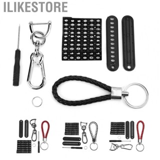 Ilikestore Auto Keychain  Phone Number Card Key Ring  Lost Braided Rope for Outdoor Travel