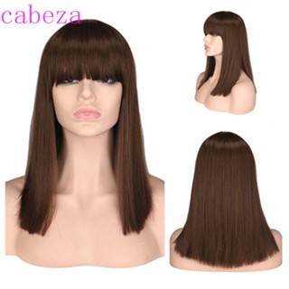 CABEZA วิกผมบ๊อบสั้น คุณภาพสูง สีชมพู เครื่องประดับผม สีขาว สีดํา ทนความร้อน อะนิเมะ เครื่องแต่งกายฮาโลวีน ปาร์ตี้ ผม