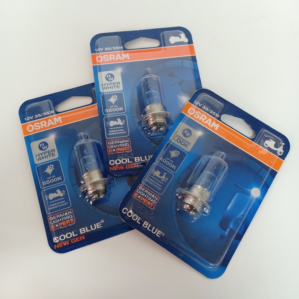 หลอดไฟหน้า OSRAM T19 Cool Blue (62337-CB.RV) ออสแรม หลอดไฟ หลอดไฟหน้า ขั้ว T19 ของแท้ 100% สินค้าคุณ