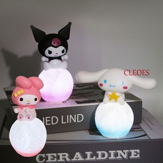 CLEOES โคมไฟกลางคืน ลายการ์ตูนอนิเมะ Melody Cinnamoroll สําหรับตกแต่งเค้ก