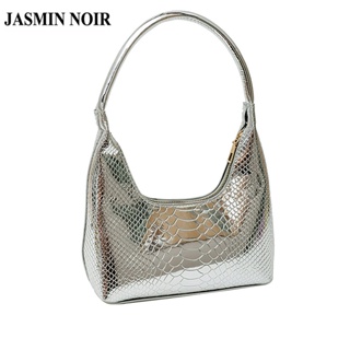 Jasmin NOIR กระเป๋าถือ กระเป๋าสะพายไหล่ หนัง PU ลายหนังจระเข้ สําหรับสตรี