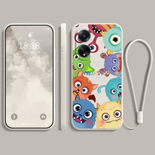 🔥🔥🔥  เคส OPPO A98 5G OPPO A57 2022 A77S RENO 8T 4G 5G A17 A17K RENO 8 5G A9 A5 2020 เคสโทรศัพท์มือถือนิ่ม ลายการ์ตูนมอนสเตอร์น่ารัก สําหรับ