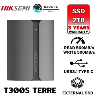 COINSคืน15%⚡FB9JMZV6⚡ HIKSEMI SSD PORTABLE SHIELD T300S 2TB TERRE EXTERNAL STORAGE รับประกัน 3ปี