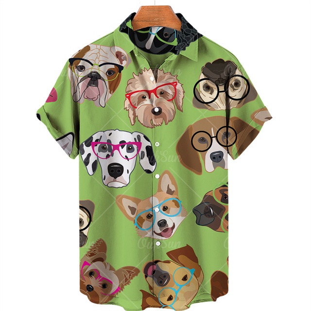 เสื้อเชิ้ตฮาวาย แขนสั้น คอปก พิมพ์ลายการ์ตูนแมวน่ารัก 3 มิติ สไตล์ฮาราจูกุ แฟชั่นสําหรับผู้ชาย - รูปที่ 3