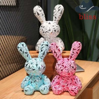 BLISS หมอนตุ๊กตากระต่าย ผ้ากํามะหยี่ขนนิ่ม สีแคนดี้ สําหรับตกแต่งบ้าน