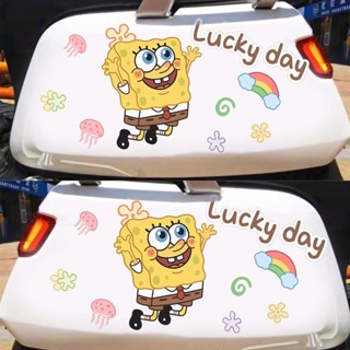 สติกเกอร์ ลายการ์ตูน Spongebob SquarePants Pie Daxing สําหรับตกแต่งรถยนต์ รถจักรยานยนต์