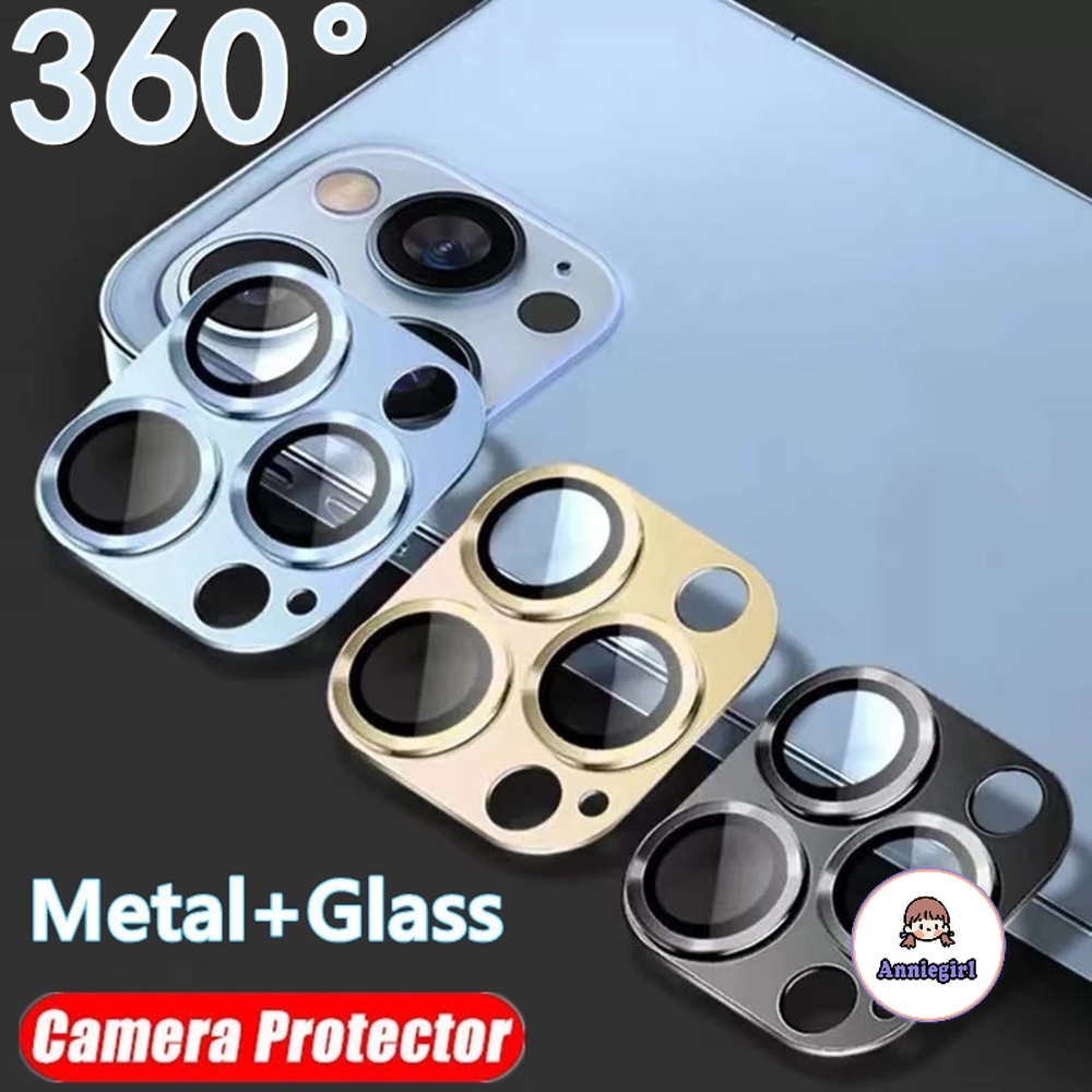 คลุมทั้งหมดโลหะป้องกันกล้องสําหรับ IPhone 15 14 16 Pro Max เลนส์กระจกนิรภัยสําหรับ IPhone 11 12 13 Pro Max 14/15Plus Clear กลับเลนส์ป้องกันหน้าจอ
