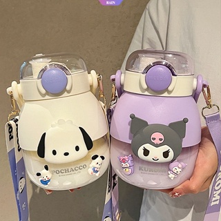 ใหม่ Sanrio Cinnamoroll Kuromi My Melody Pom Pom Purin แก้วน้ํา พร้อมหลอดดูด ความจุขนาดใหญ่ 1050 มล. สําหรับเล่นกีฬา ฟิตเนส กลางแจ้ง [RAIN]